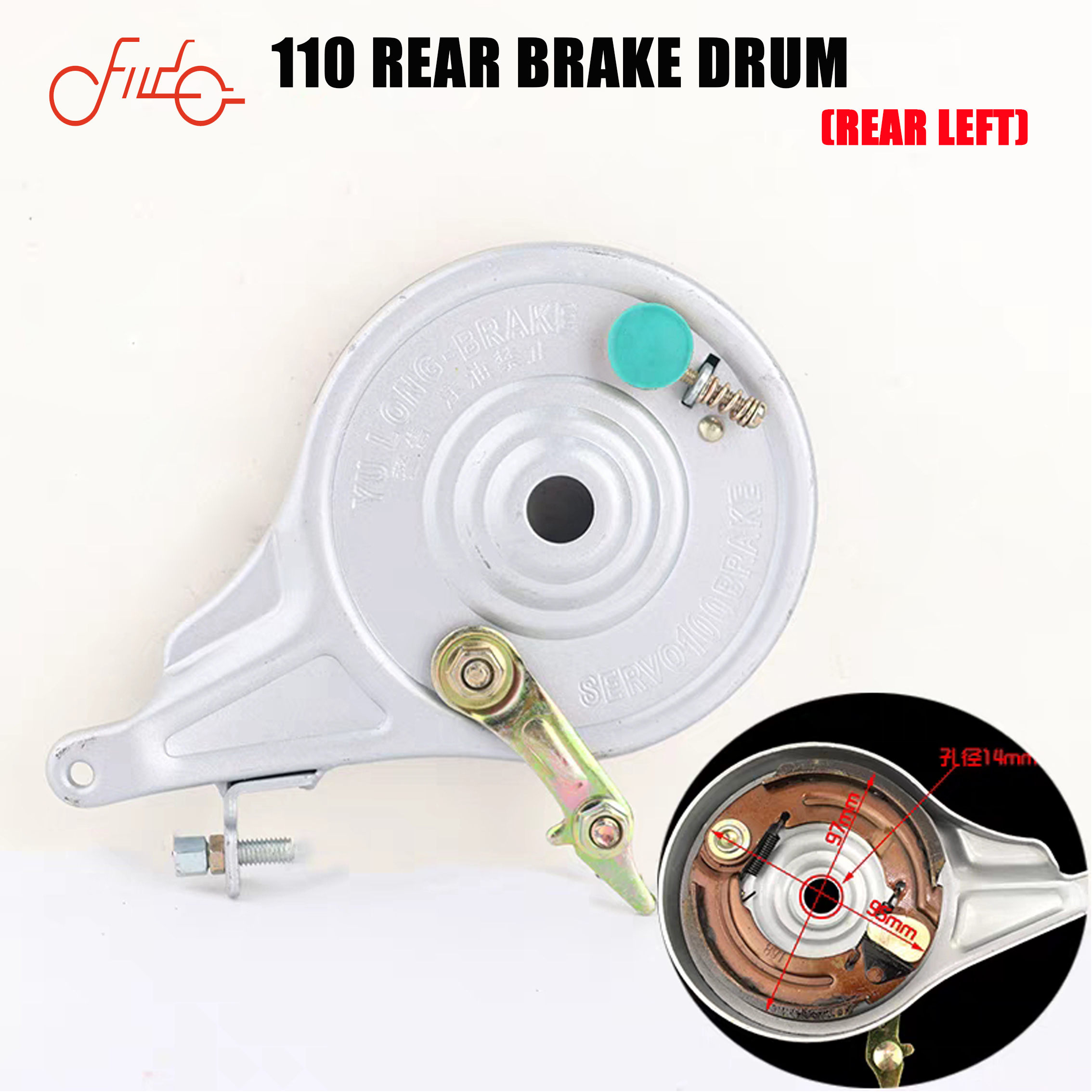 Aluminum Electric Motorcycle Rear Drum Brake