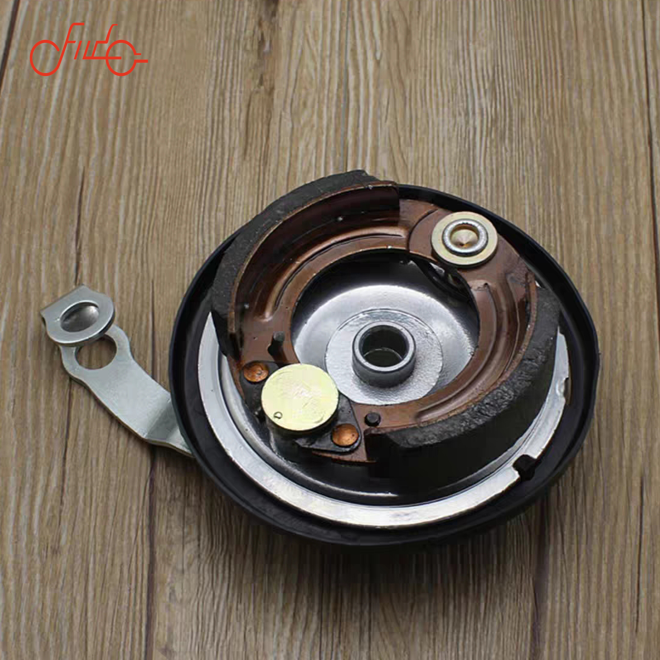 80 front drum brake assembly plastic+iron material 
