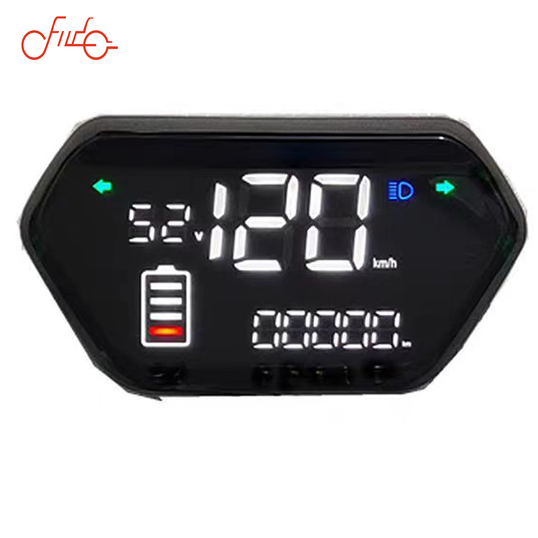 48V 60V 72V Digital LCD Display Speedometer Odometer Speed Meter for Electric Bicycle Scooter